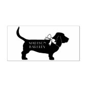 Basset Hound Dog Puppy Rubberstempel (Afrduk)