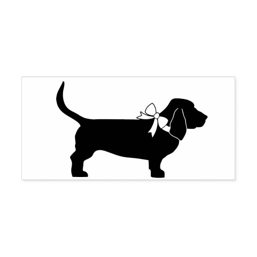 Basset Hound Dog Puppy Rubberstempel (Afrduk)