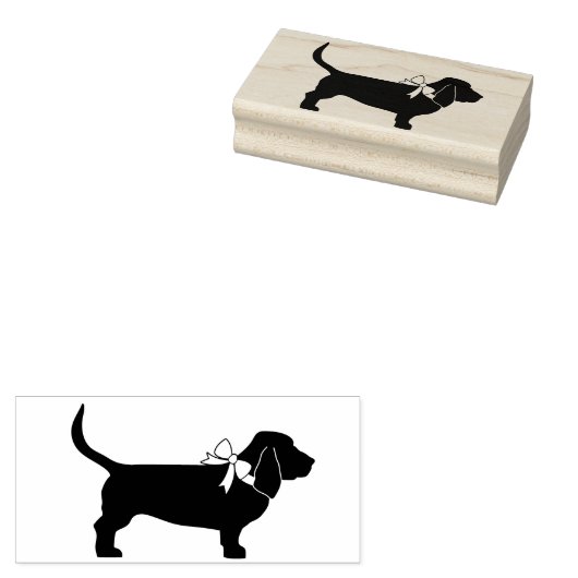 Basset Hound Dog Puppy Rubberstempel (Gestempeld)