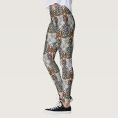 Basset Hound Dog Riding Motorcycle Kerstmis Leggings (Links)