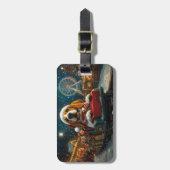 Basset Hound Dog Roller Onderzetter Kerst Bagagelabel (Voorkant verticaal)