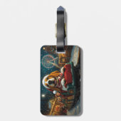 Basset Hound Dog Roller Onderzetter Kerst Bagagelabel (Achterkant verticaal)