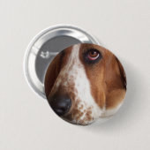 Basset Hound Dog Round Pin Ronde Button 5,7 Cm (Voorkant /achterkant)