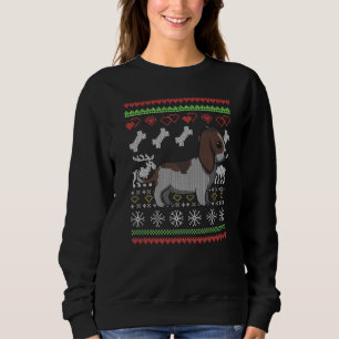 Basset Hound Dog Santa Claus Ugly kerstpatter Trui