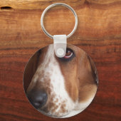 Basset Hound Dog Sleutelhanger (Voorkant)