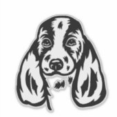 Basset Hound Dog Sticker (Voorkant)