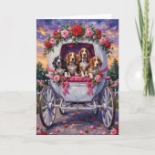 Basset Hound Dog Valentine's Day  Kaart (Voorkant)