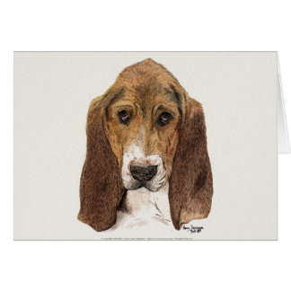 Basset Hound Dog, Waterverf