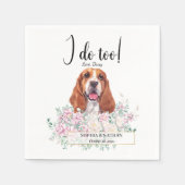 Basset Hound Dog Wedding Cocktail Napkins Servet (Voorkant)