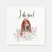 Basset Hound Dog Wedding Cocktail Napkins Servet (Voorkant)