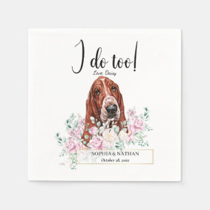 Basset Hound Dog Wedding Cocktail Napkins Servet