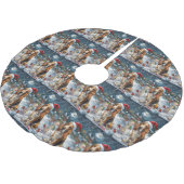 Basset Hound Dog Winter Wonderland Kerstvreugde Kerstboom Rok (Gekanteld)