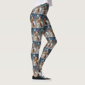 Basset Hound Dog Winter Wonderland Kerstvreugde Leggings (Rechts)