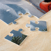 Basset Hound Dog Winter Wonderland Kerstvreugde Legpuzzel (Zijkant)