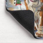 Basset Hound Dog Winter Wonderland Kerstvreugde Muismat (Hoek)