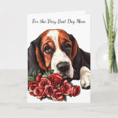 Basset Hound Dog You Make My Tail Wag Card Feestdagen Kaart (Voorkant)