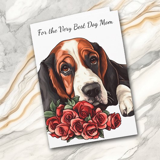 Basset Hound Dog You Make My Tail Wag Card Feestdagen Kaart