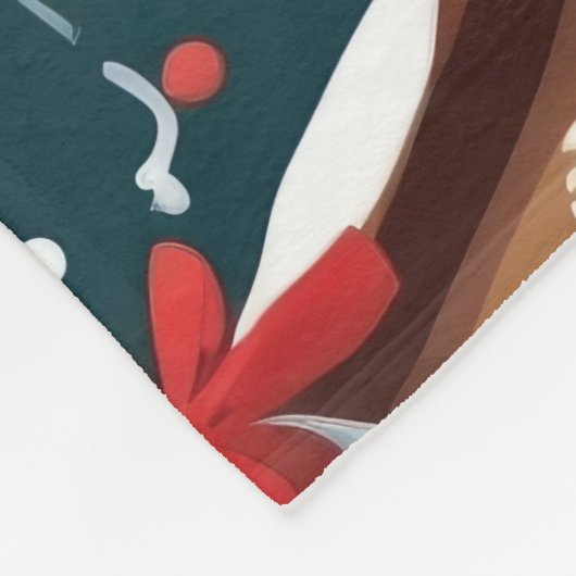 Basset Hound Dogs Christmas Snow Holiday Fleece Deken (Hoek)