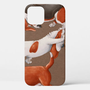 Basset Hound dogs dragen een karretje met pompoen Case-Mate iPhone Case