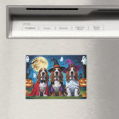 Basset Hound Dogs Pumpkin Halloween Grappig Magneet (Insitu (Vaatwasser))