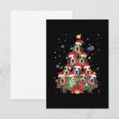 Basset Hound Dogs Tree kerstpajama-kerstcadeautjes RSVP Kaartje (Voorkant / Achterkant)
