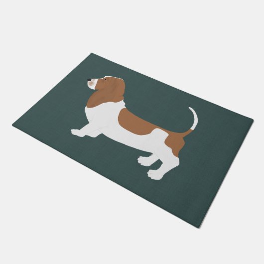 Basset Hound Doormat Deurmat (Schuin)
