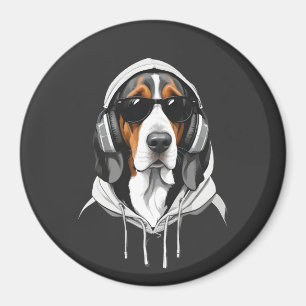 Basset Hound Dragen Hoodie Grappig Cool Animal Art Magneet