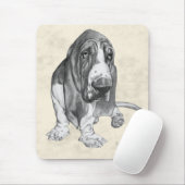 Basset Hound Drawing Muismat (Met muis)