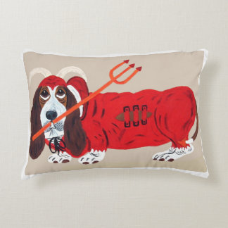Basset Hound Duivel Accent Kussen