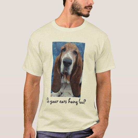 Basset Hound Ears Mannen T-Shirt (Voorkant)