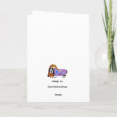 Basset Hound Easter Bunny Feestdagen Kaart (Achterkant)