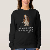 Basset Hound eerst sturen we je hart Trui (Voorkant)
