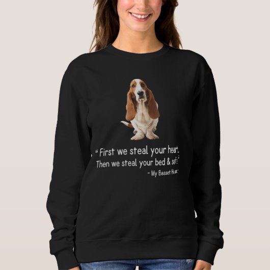Basset Hound eerst sturen we je hart Trui (Voorkant)