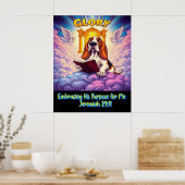 Basset Hound Embracing His Purpose For Me Poster (Keuken)