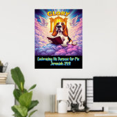 Basset Hound Embracing His Purpose For Me Poster (Thuiskantoor)