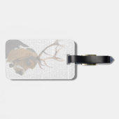 Basset Hound en Antlers Bagagelabel (Achterkant horizontaal)