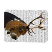 Basset Hound en Antlers Magneet (Horizontaal)