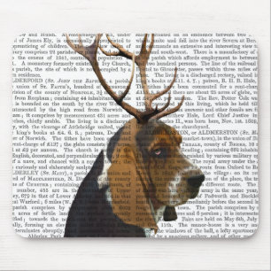Basset Hound en Antlers Muismat