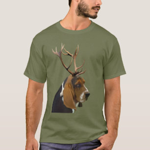 Basset Hound en Antlers T-shirt