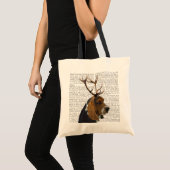 Basset Hound en Antlers Tote Bag (Voorkant (product))