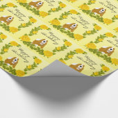 Basset Hound en gele rozen Cadeaupapier (Hoek)