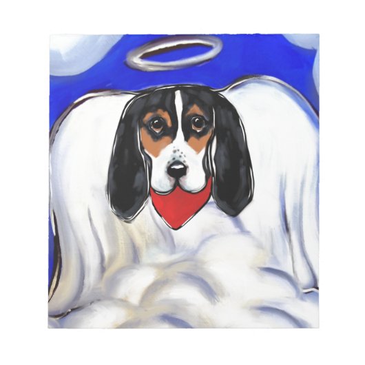 Basset Hound Engel Notitieblok (Voorkant)