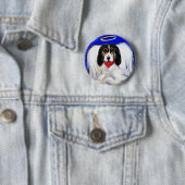 Basset Hound Engel Ronde Button 5,7 Cm (In situ)