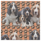 Basset hound Fabric Stof (Close Up)
