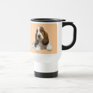 Basset Hound Fabulous Face Travel Mug Reisbeker