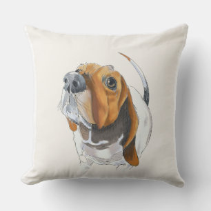 Basset Hound Face Cute en Lovable  Love Bassett Kussen