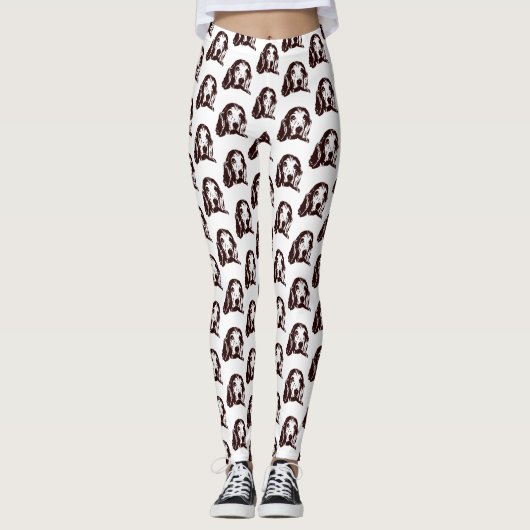 Basset Hound Face Leggings (Voorkant)