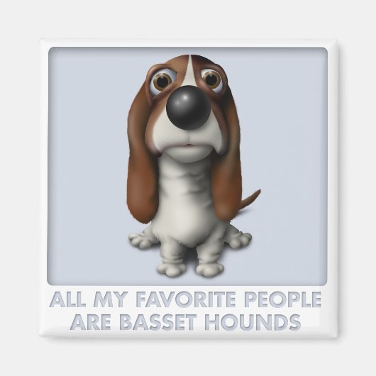 Basset Hound Favoriet Magneet (Voorkant)
