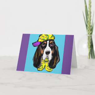 Basset Hound Feestdagen Kaart