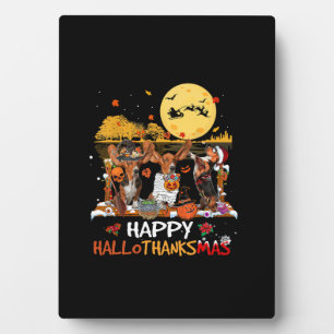Basset Hound Fijne Hallothanksmas Halloween Thanks Fotoplaat